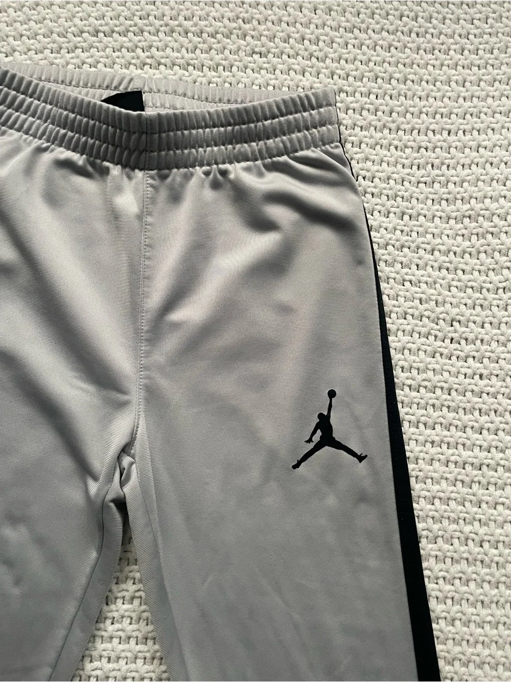 Jordan Light Gray with Black Stripes Performance Track Matching Set
